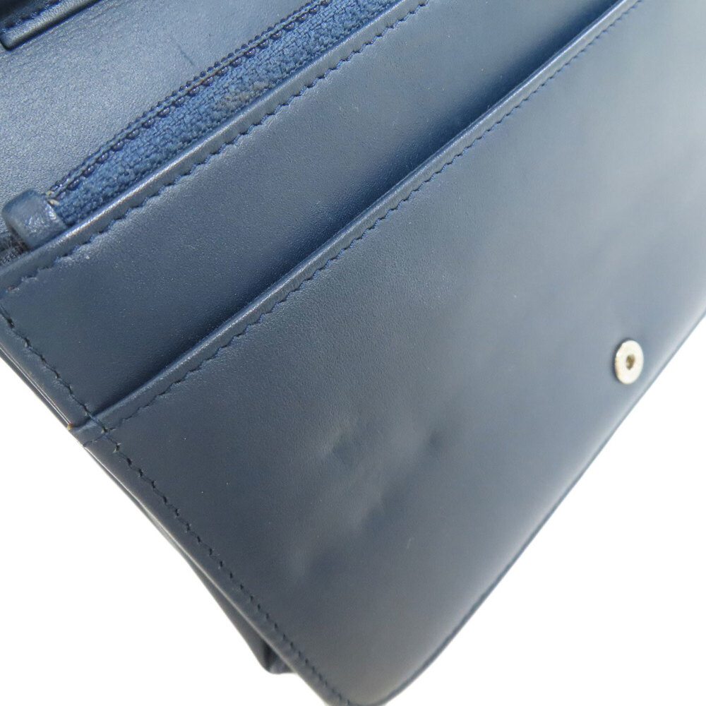 CHANEL Blue Lambskin Leather Logo Wallet - Picture 15 of 16